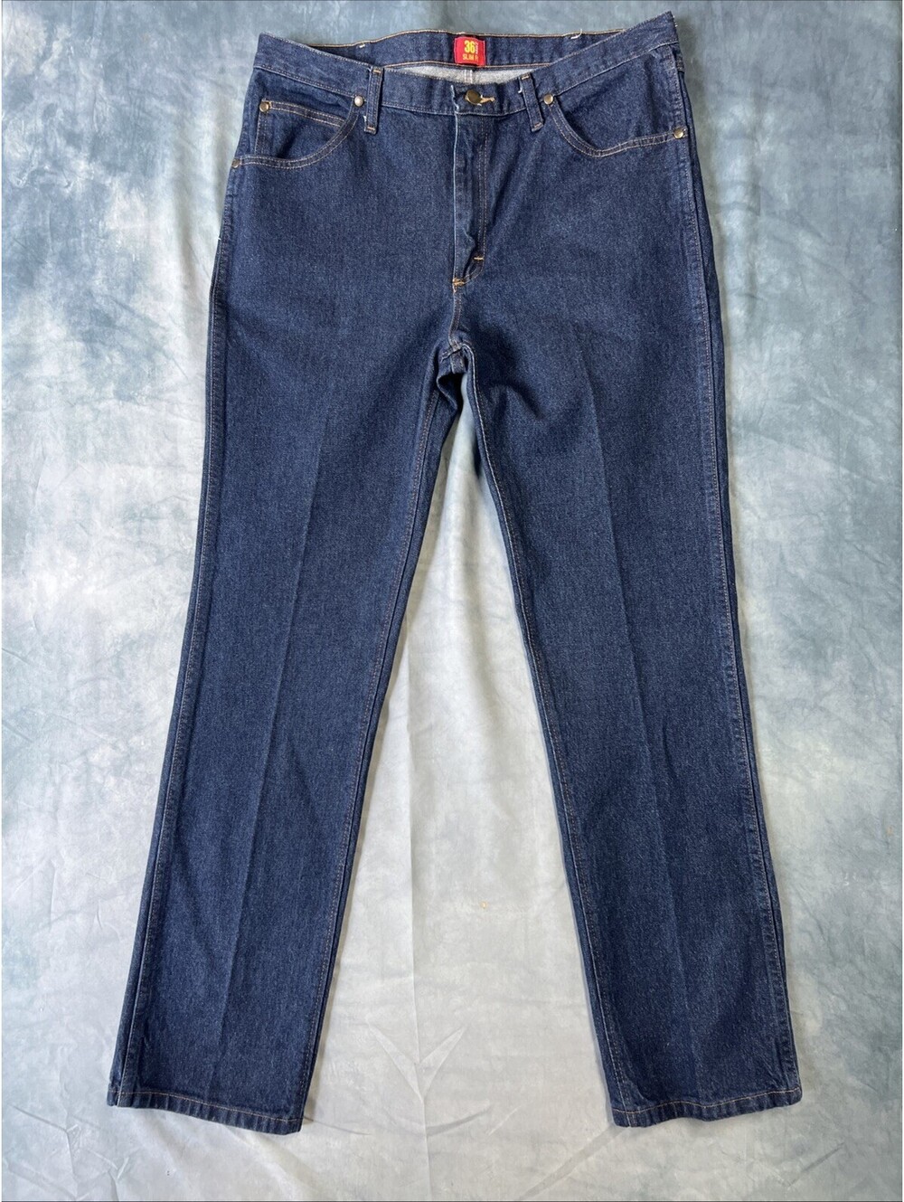 Wrangler Jeans W36 MWZ Slim Fit Dark Blue Wash Denim -1041-1P